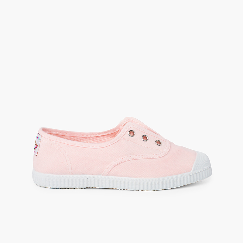 basket toile fille sans lacet
